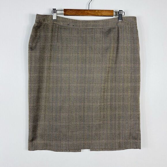 Lane Bryant Plus Size 16 Glen Plaid Pencil Skirt Career Business Work - Picture 1 of 4